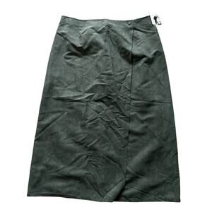 Jaclyn Smith Women's Vintage Deadstock 90s Faux Suede Skirt Green Size 18 NWT